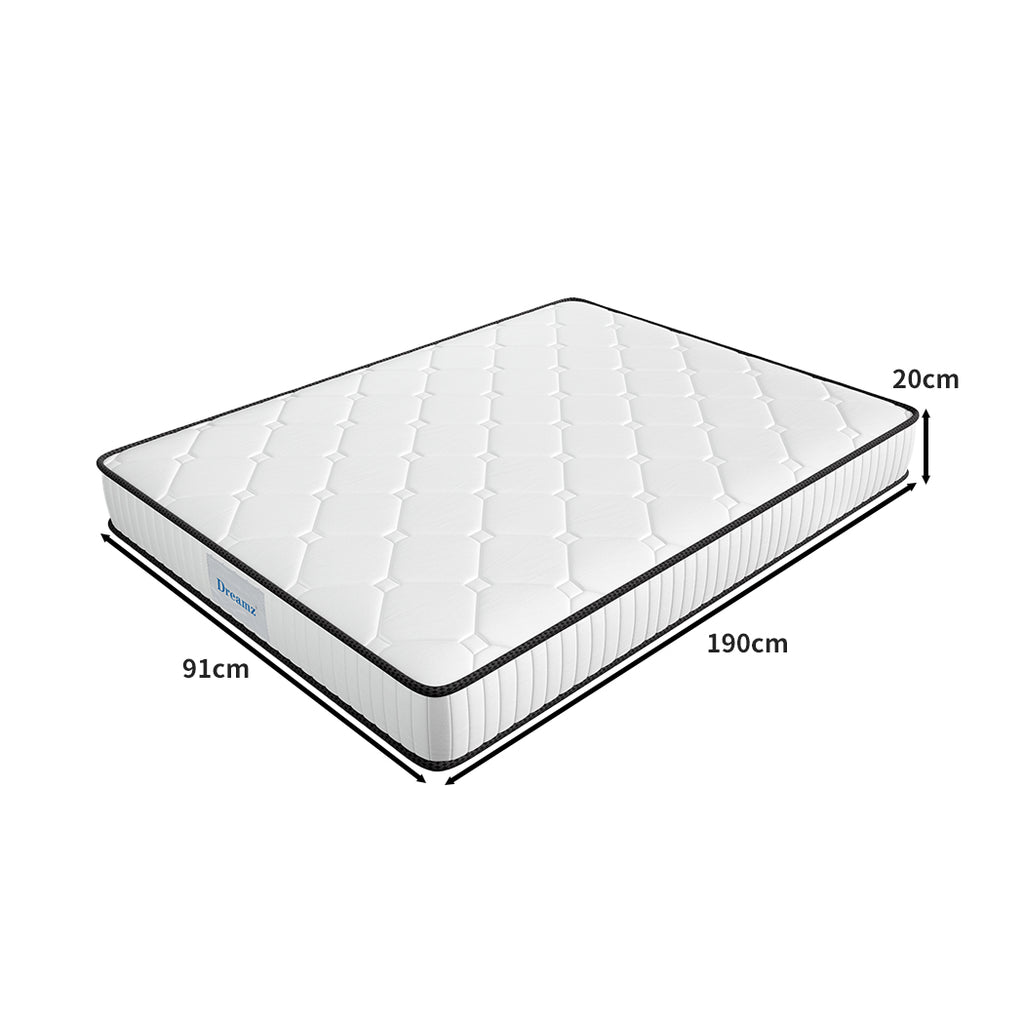 Dreamz Spring Mattress Bed Pocket Tight Single-1954802849212928002
