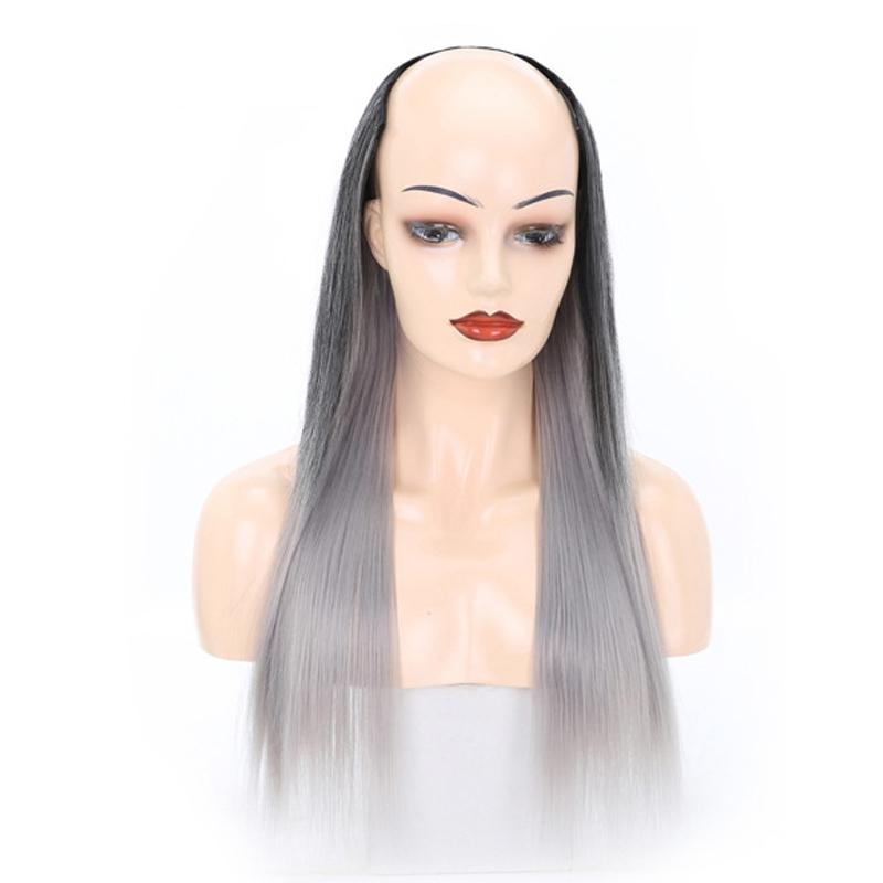 U-Shaped Long Straight Half Wig - 1Bt0906 2 - Us-1915197858521419780
