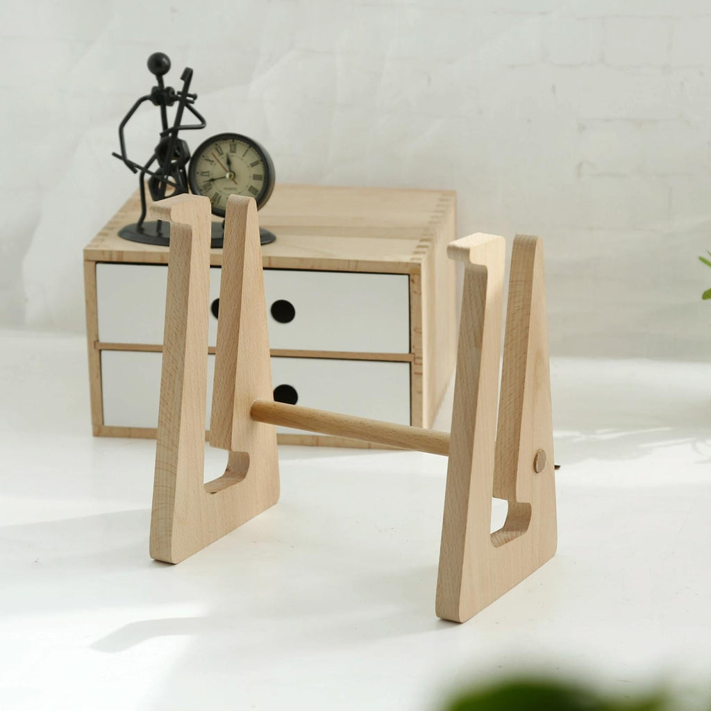 Bamboo Wood Desktop Storage Rack For Computers And Tablets-1964932316853833731