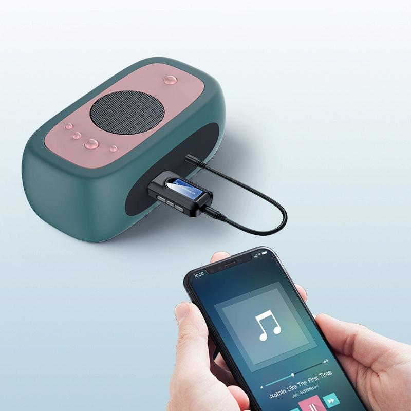 2-In-1 Usb Bluetooth 5.0 Audio Adapter With Lcd Screen-1915197733170450437