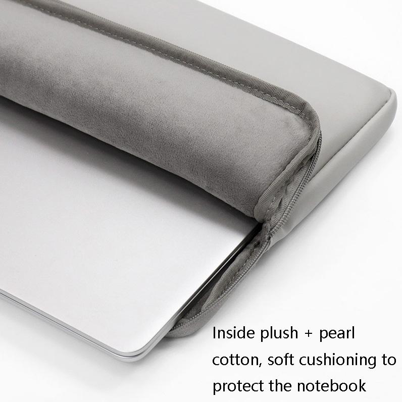 Double-Layer Leather Laptop Bag - 13 / 13.3 / 14 Inch - Gray-1915198436282601474