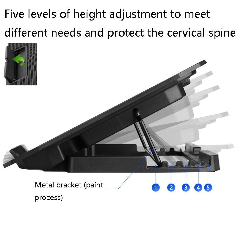 Dark Knight Dual Fan Laptop Cooling Stand - Adjustable-1915197689029595139