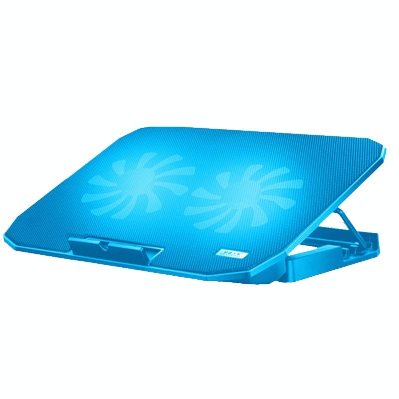 Sea Blue Dual Fan Laptop Cooling Stand - Adjustable-1964932275477024775