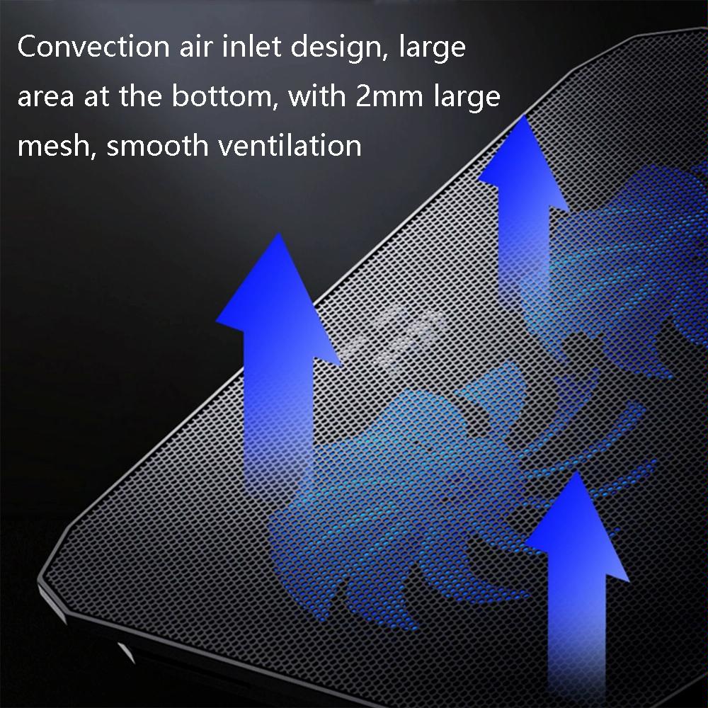 Sea Blue Dual Fan Laptop Cooling Stand - Adjustable-1964932275477024772