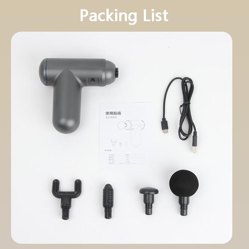 Silver Mini Vibrating Fascia Massage Gun-1915197974699446278