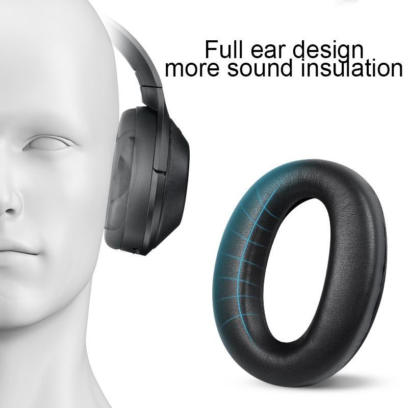 Blue Leather Earpads For Sony Wh-1000Xm4 - Set Of 2-1915197632448434178