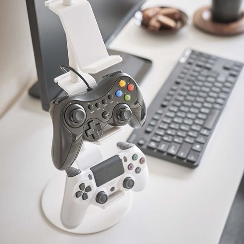 3-Tier Desktop Gamepad And Headphone Storage Rack - Black-1915198091028467716