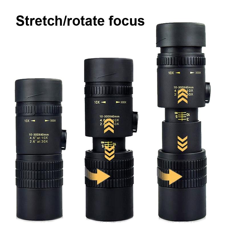 High Definition Monocular Telescope - 10-300X40 Bak4 Prism-1915198293391052801