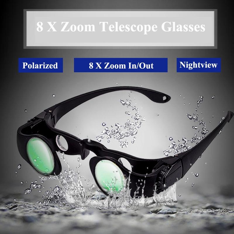 Zoomable Fishing Binoculars - Red Clip 8X Magnification-1915197794071744513