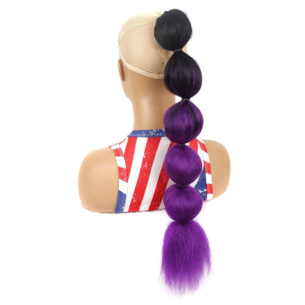 Long Shaggy Drawstring Bubble Ponytail Wig In 1Bt51P Colour-1915197867526590469