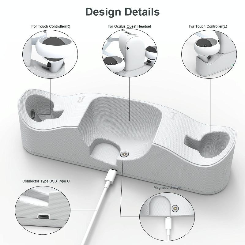 Meta Quest Magnetic Charger With Vr Grip-1969996443796246531