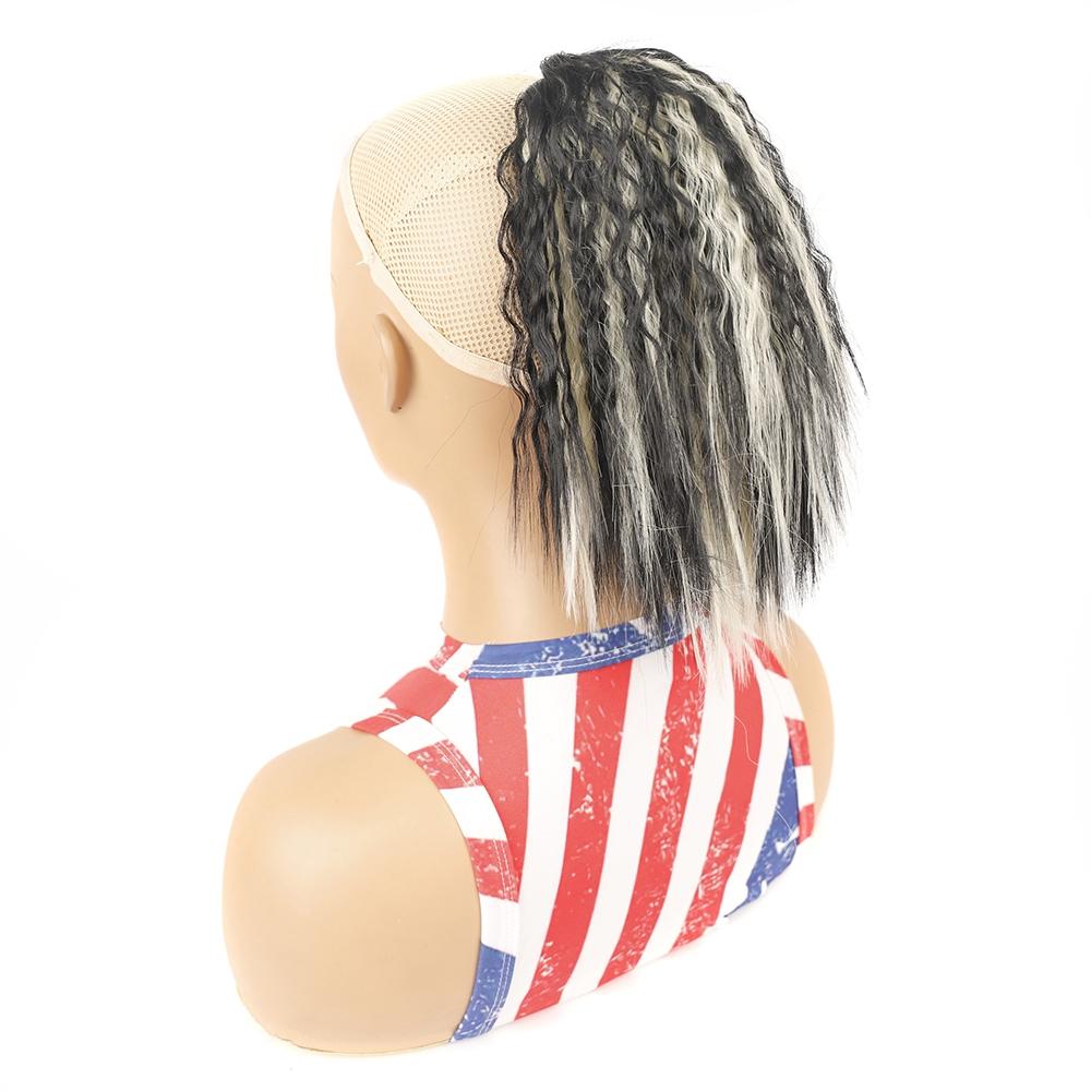 Short Fluffy Drawstring Perm Curly Ponytail Wig In 1Bh613-1915197621102841862