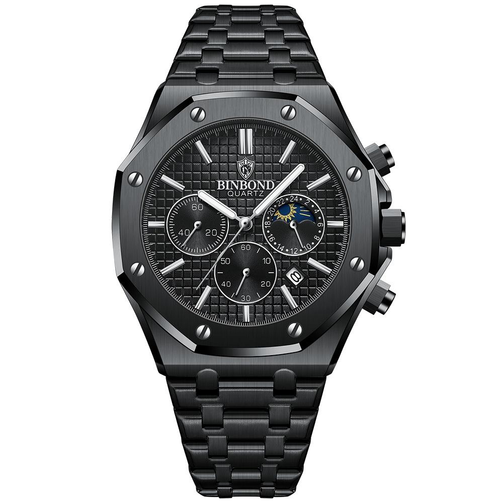 Waterproof Multifunctional Business Watch - Luminous Quartz-1915197829719134214