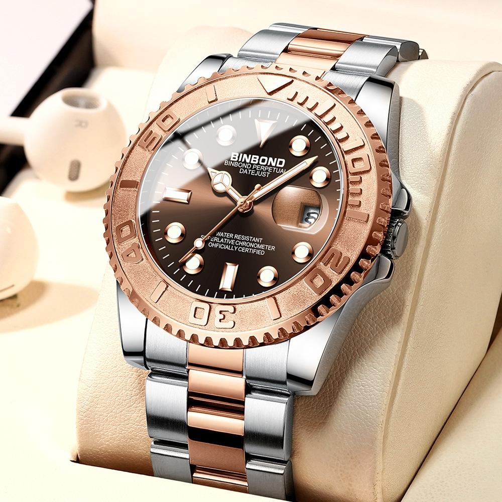 Waterproof Luminous Metal Gear Sports Watch - 30M-1915197788916944899