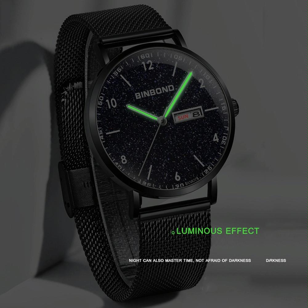 Waterproof Ultra-Thin Quartz Luminous Starry Watch - 30M-1943465059850260483