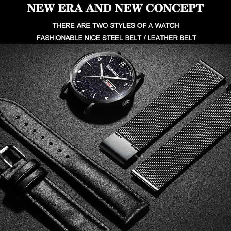 Waterproof Ultra-Thin Quartz Luminous Starry Watch - 30M-1943465059850260484
