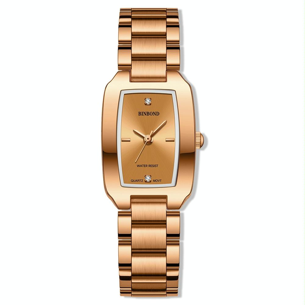 Waterproof Square Metal Quartz Watch - 30M-1915198292665438208