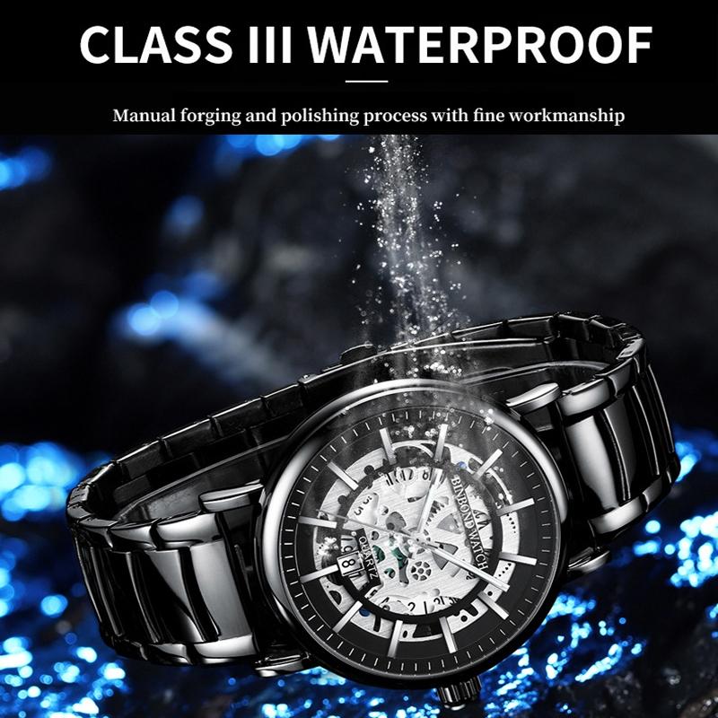 Waterproof Luminous Quartz Watch - Multifunctional-1915198121340702724