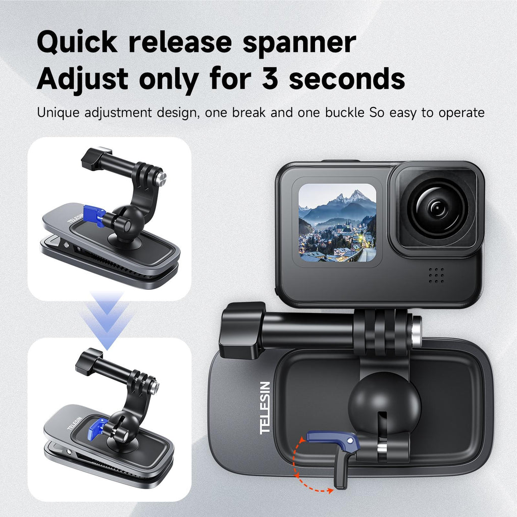 360 Degree Magnetic Backpack Clip Mount For Action Camera-1915197743605878787