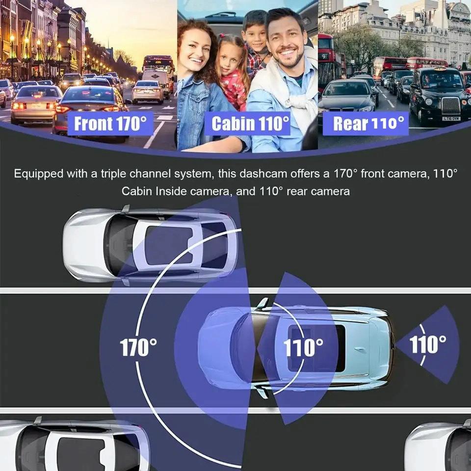 1080P 3-Record Driving Recorder With 2 Screen-1915197761725272067