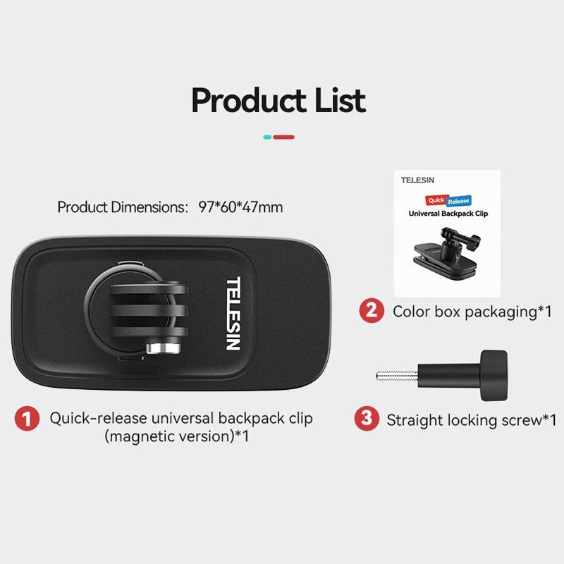 Universal Magnetic Backpack Mounting Bracket - Quick Release-1915197601536413698