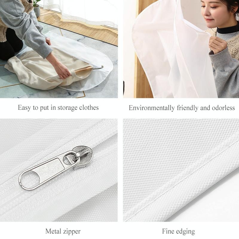 2 Transparent Hanging Garment Storage Bags With Zipper-1915197952251531267