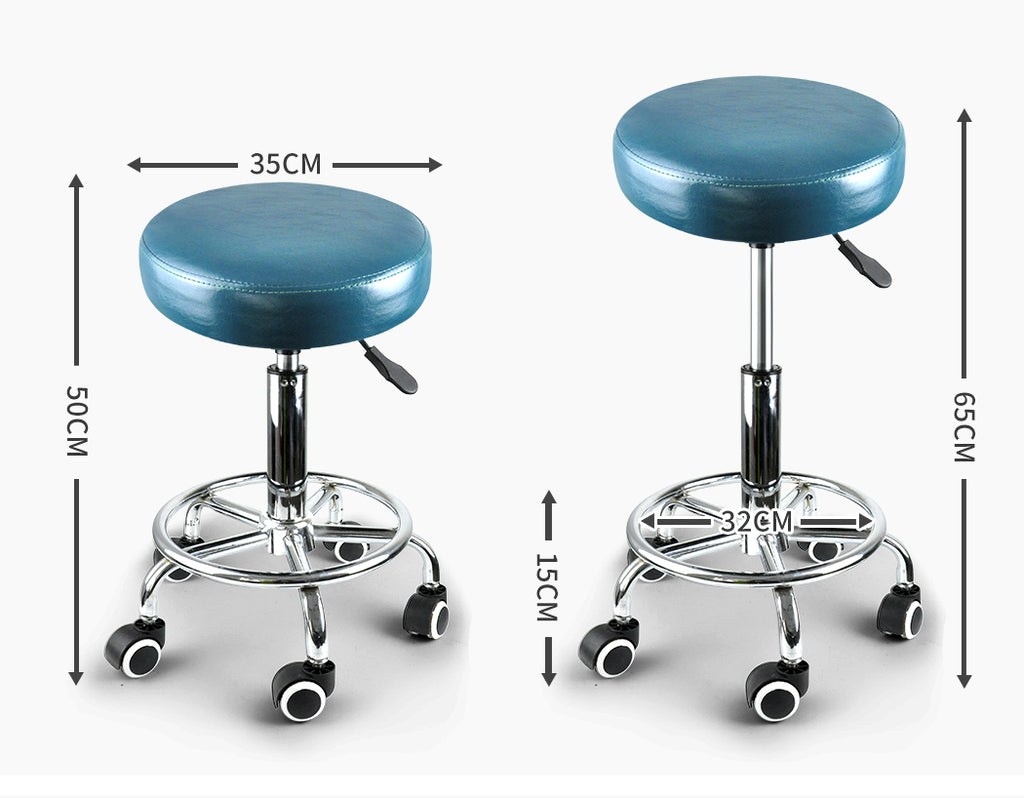 Levede Bar Stools Salon Stool Swivel Teal-1954802613174276098