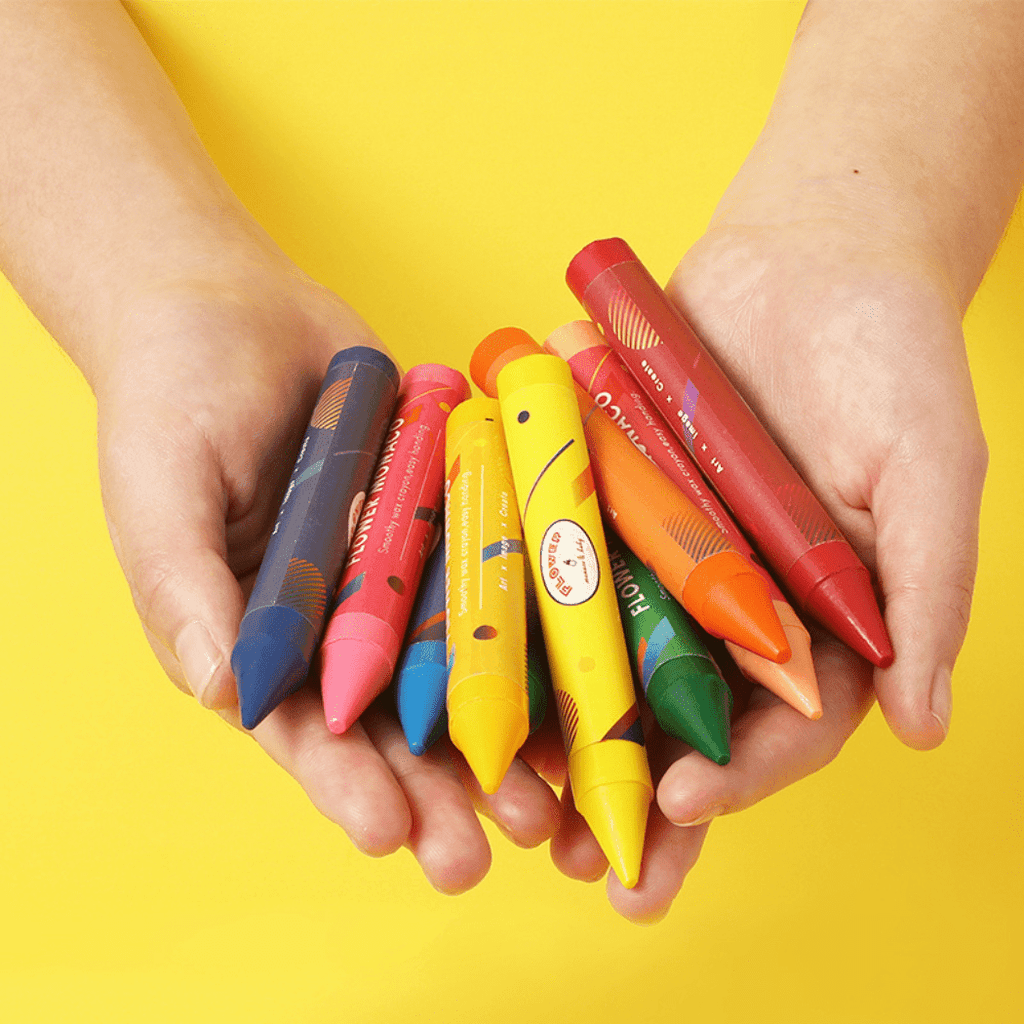 Flower Monaco Palmy Crayons 24 Colour-1954803153346105346