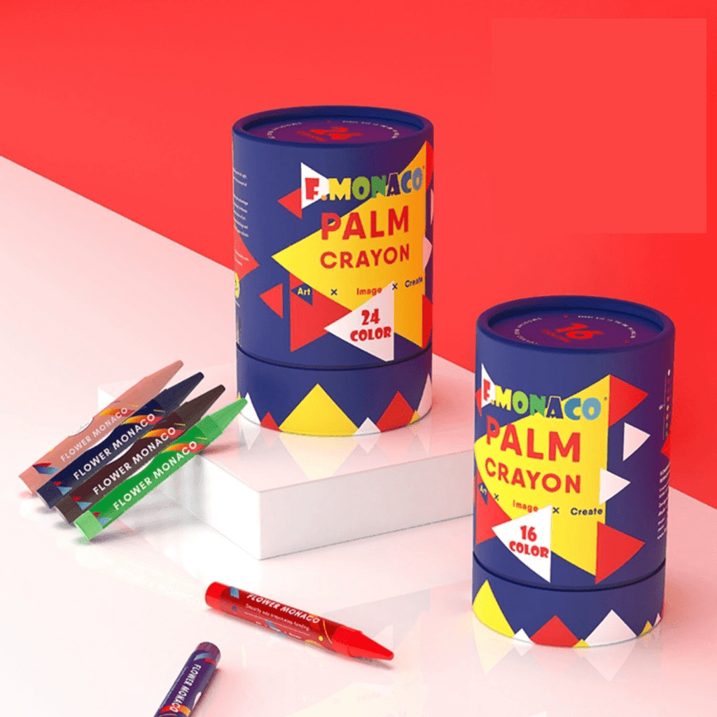 Flower Monaco Palmy Crayons 24 Colour-1954803153346105347
