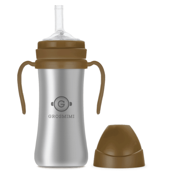 Grosmimi Stainless Straw Cup 200ml Silver-1954803141354590210
