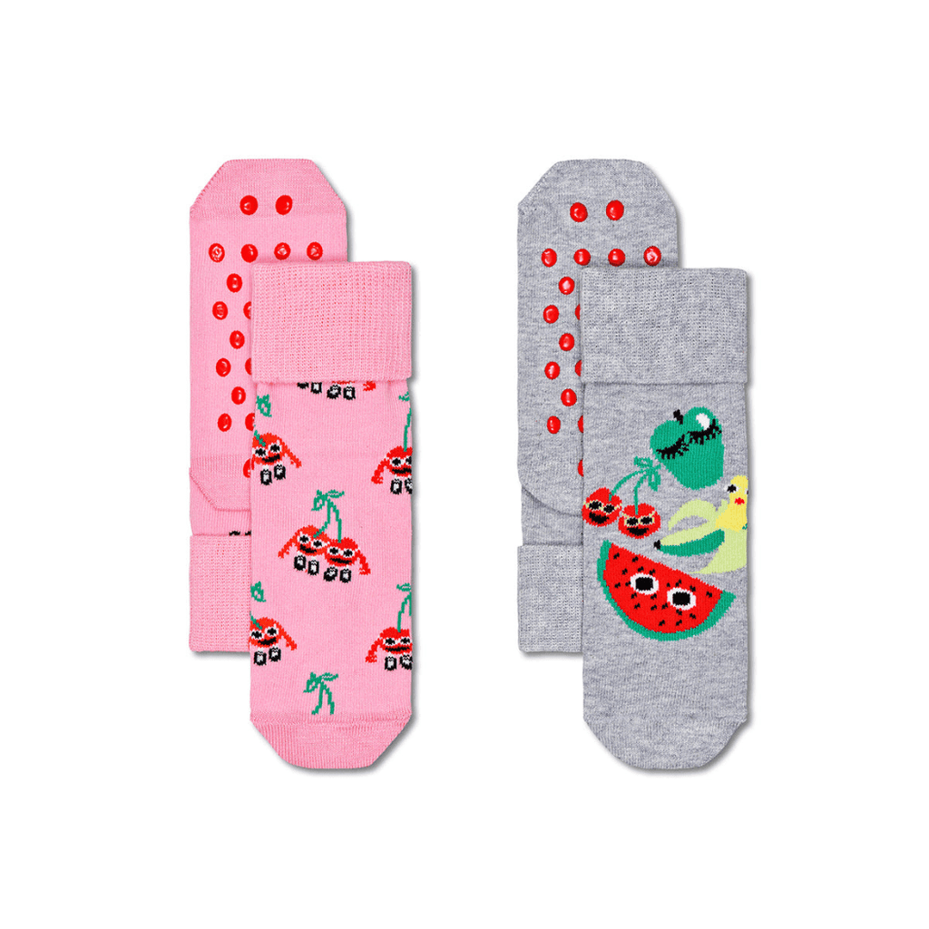 Happy Socks Kids Anti Slip Fruit Mix 2-Pack 2-3Yrs-1954803109318496256