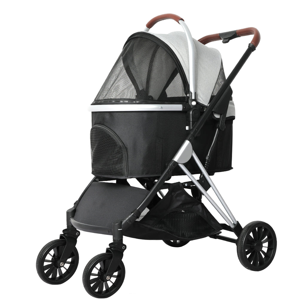 PaWz 4 Wheels Pet Stroller Dog Cat Pram-1954802607813955584