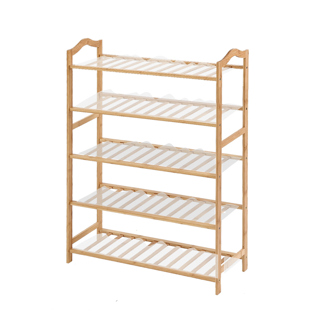 Levede Bamboo Shoe Rack Storage Wooden-1954802688814354432
