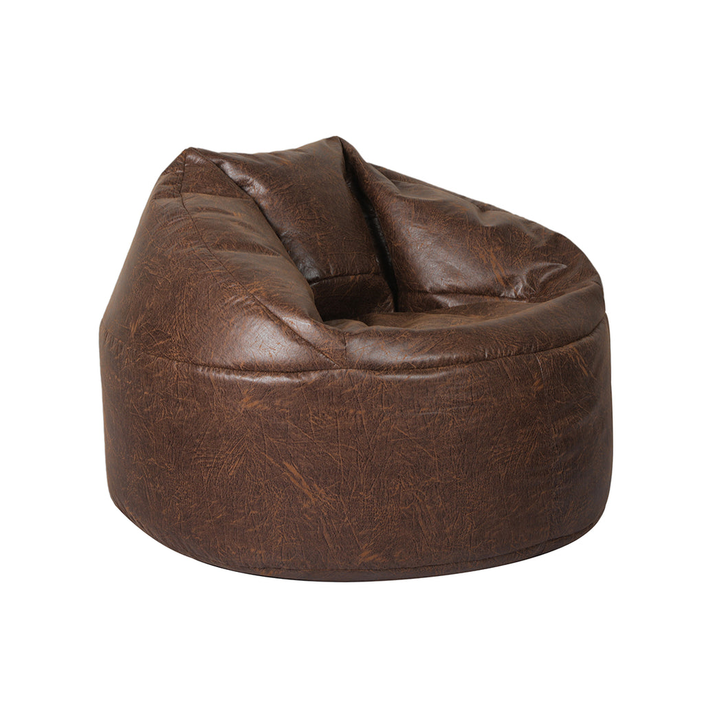 Marlow Bean Bag Chair Cover PU Couch Brown-1966287382361804800