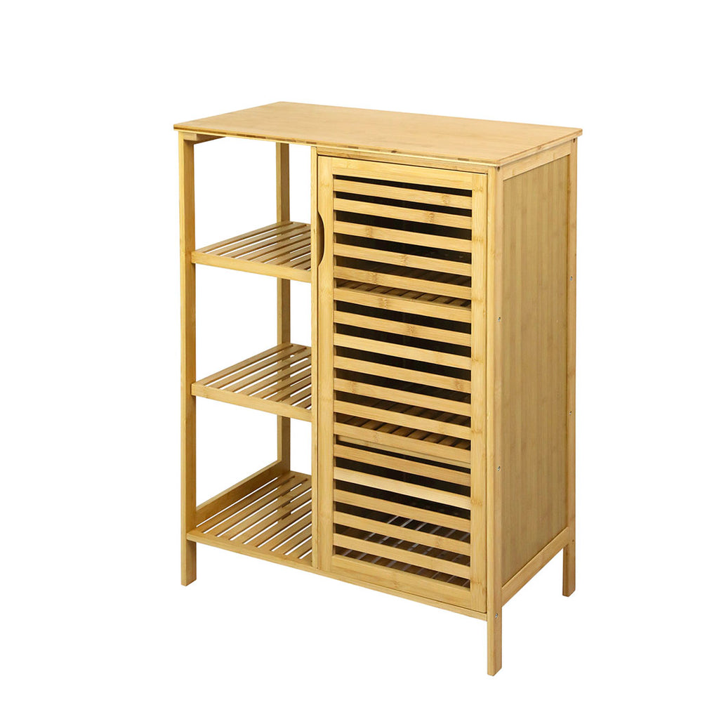 Levede Bathroom Bamboo Storage Cabinet Natural-1954802383976534016