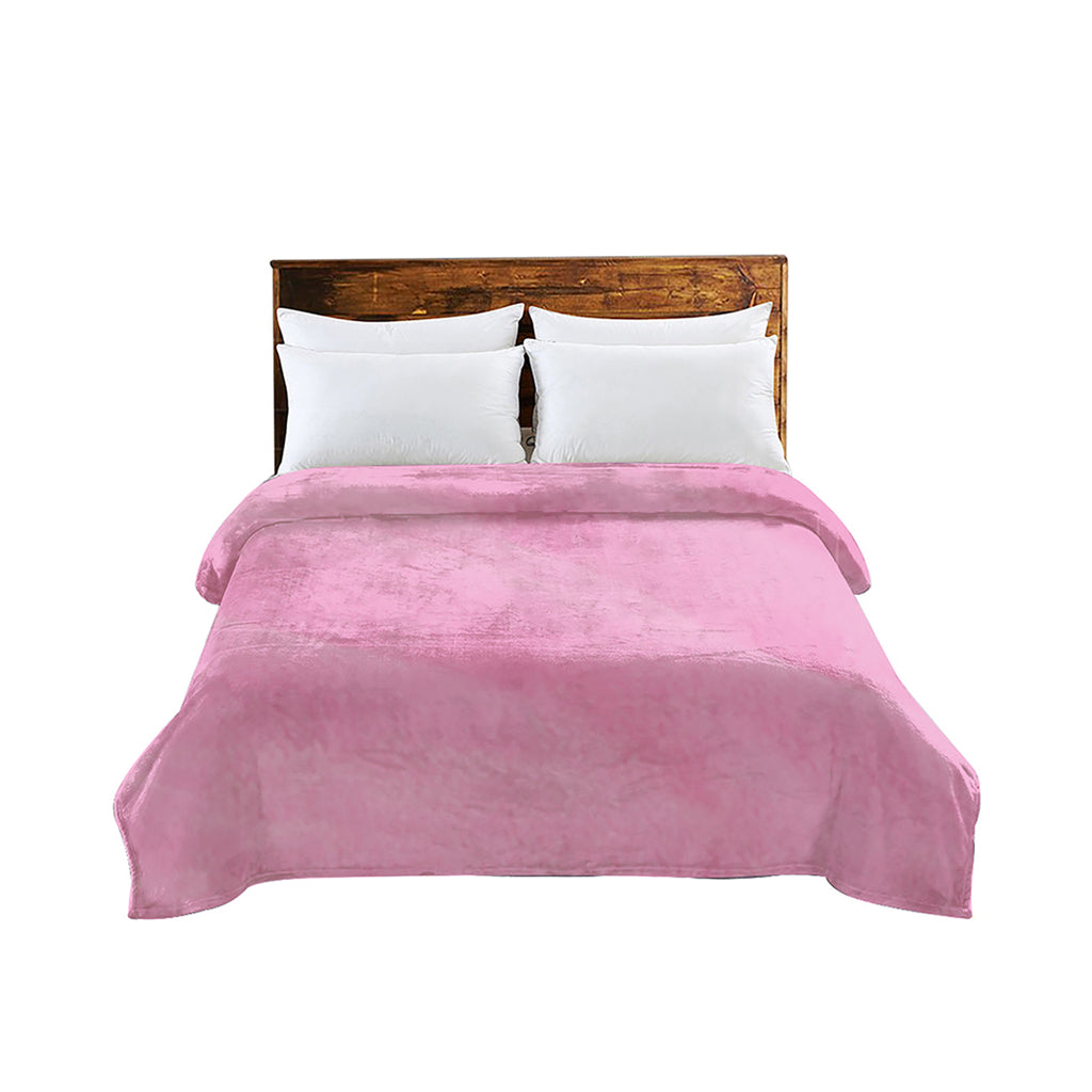 DreamZ 320GSM 220x240cm Ultra Soft Mink Pink Queen-1954802937716936704
