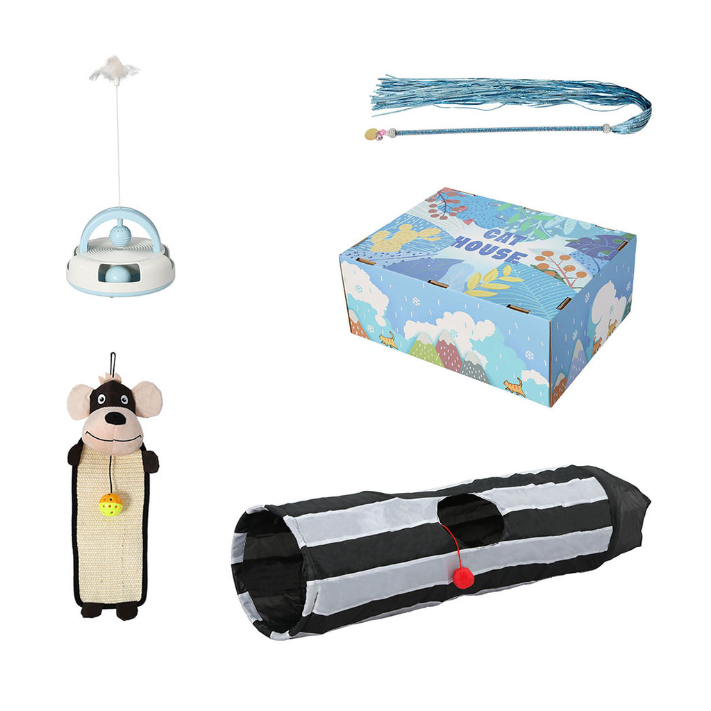 PaWz Interactive Pet Toy Set Cat Tunnel-1954803091111022592