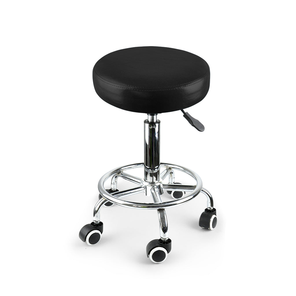 Levede Salon Stool Swivel Bar Stools Black-1954802612637405184
