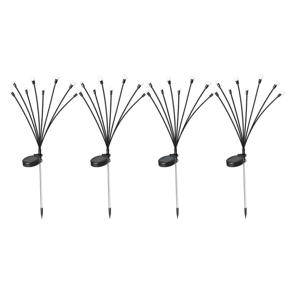 Firfly Solar Lawn Lights 8LED 4PC Outdoor Black-1954802836537741312
