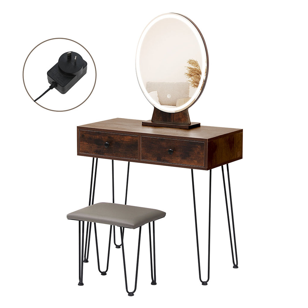 Levede Dressing Table LED Light Strip Brown-1954802443464347648