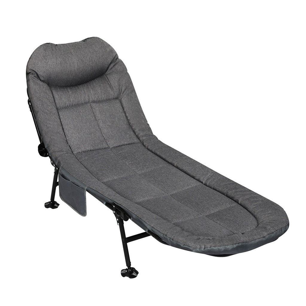 Levede Folding Camping Bed Camp Cots Dark Grey-1954802423948251136