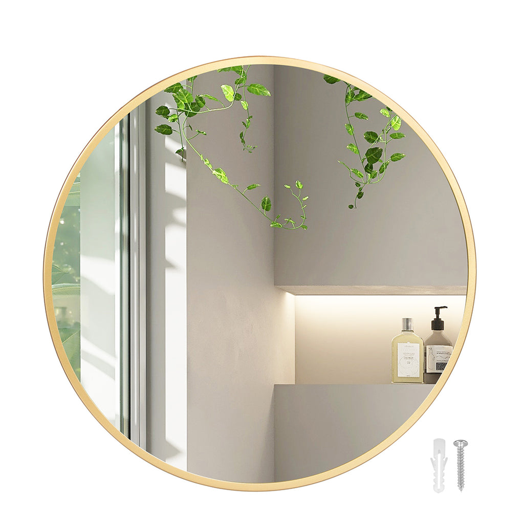 Yezi Wall Mirror Round Bathroom Decor 50cm-1954803007363354624