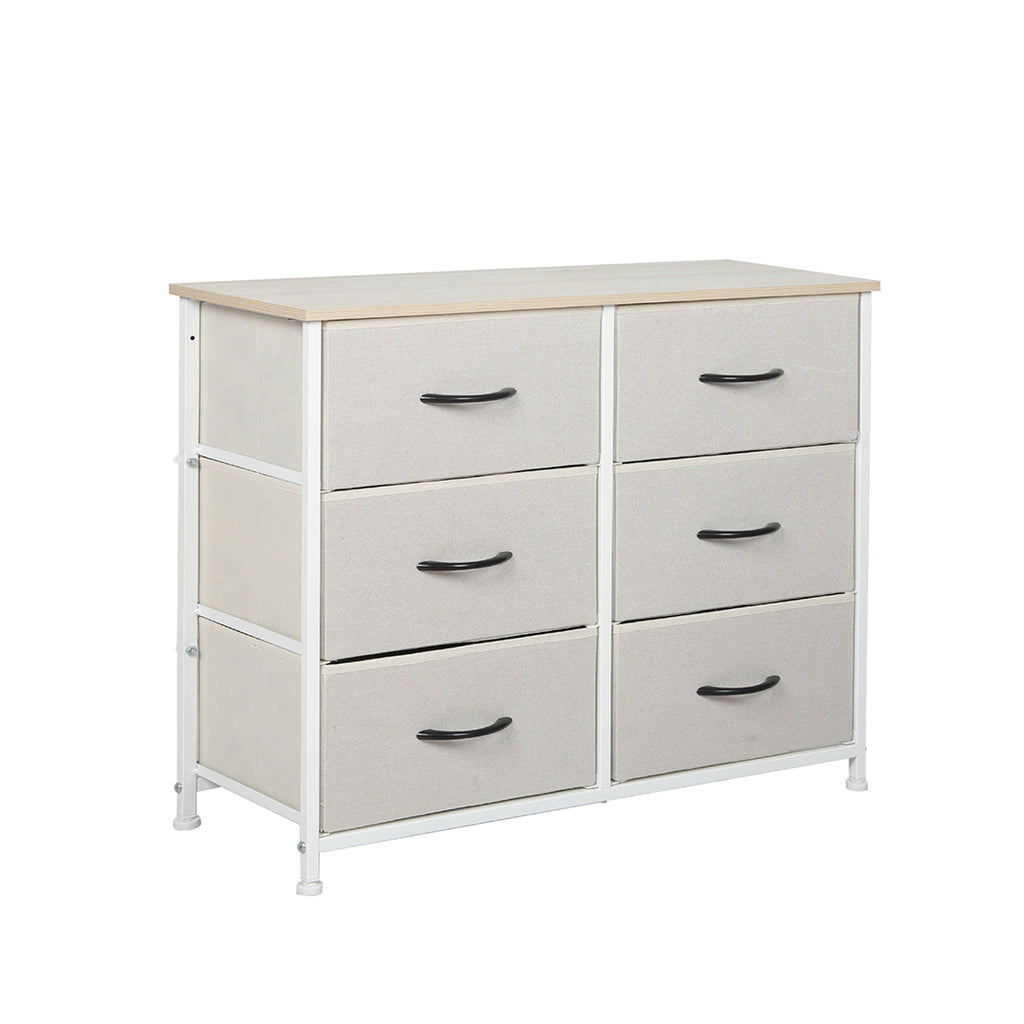 Levede Storage Cabinet Tower Chest Beige-1954802981799071744