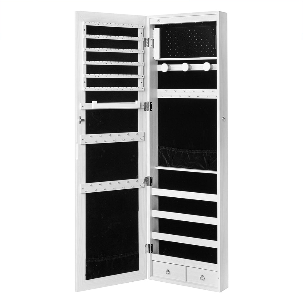 Levede Mirror Jewellery Cabinet LED-1954802757206675456