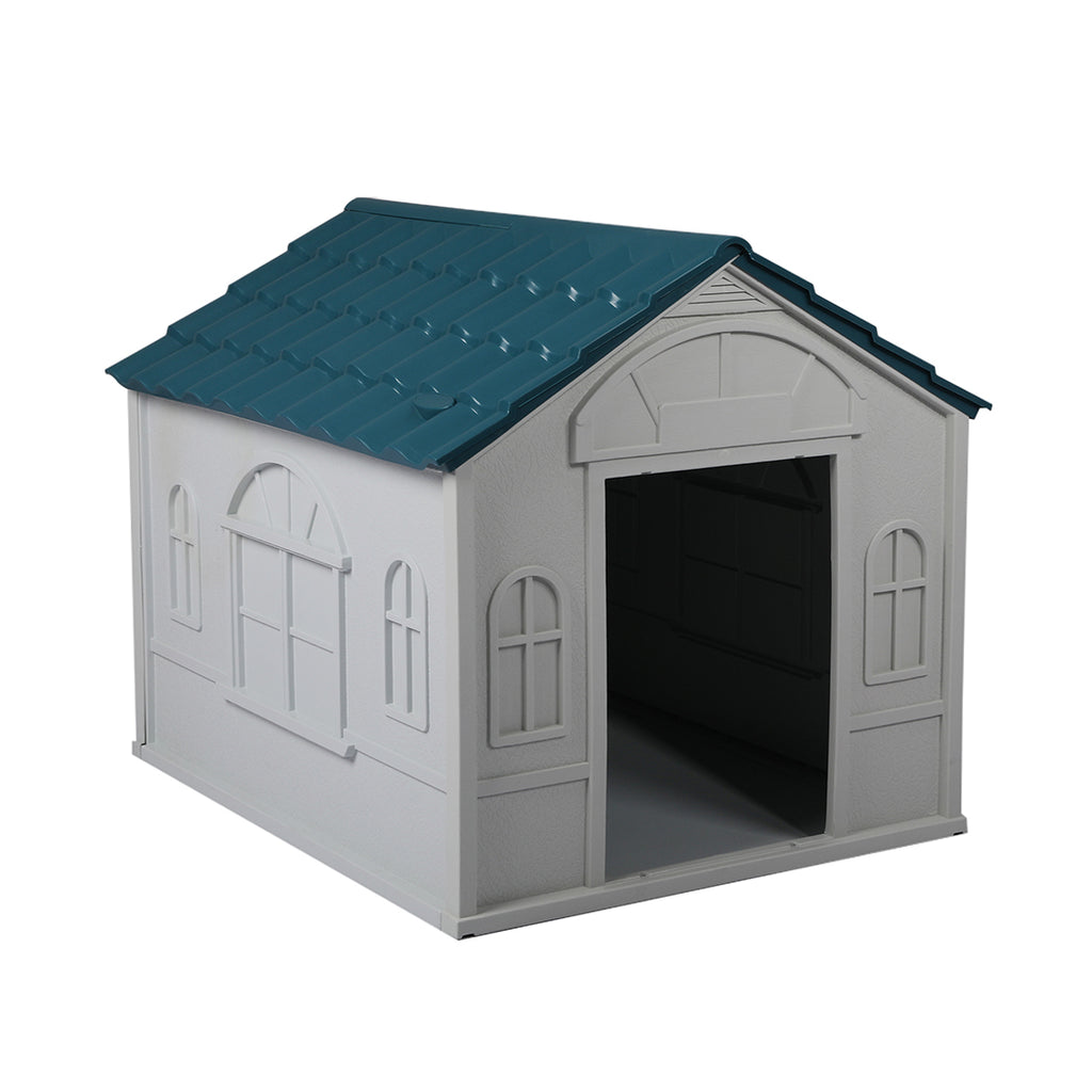 PaWz Dog Kennel Outdoor Indoor Pet Plastic XL Blue-1954802531251130368