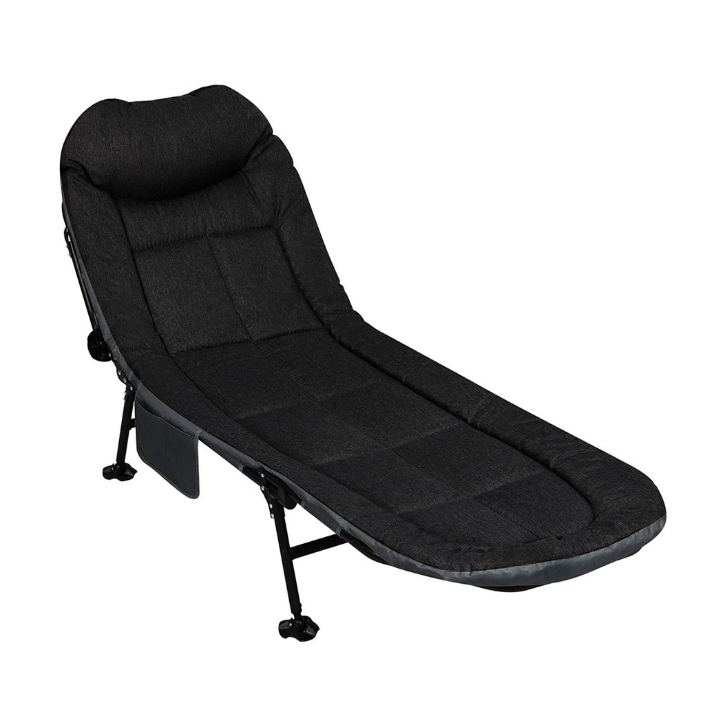 Levede Folding Camping Bed Camp Cots Black-1954802423742730240