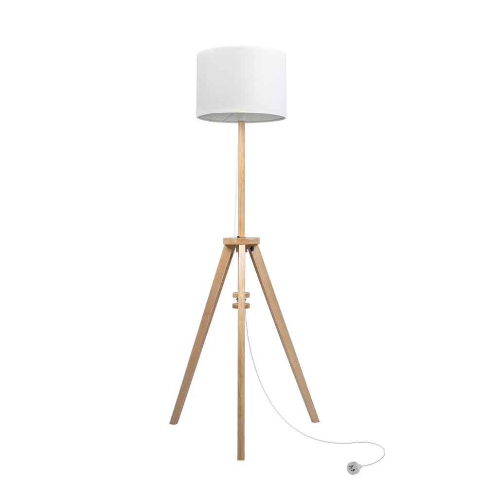 EMITTO Tripod Floor Lamp Wooden Modern Natural-1963748915610259456