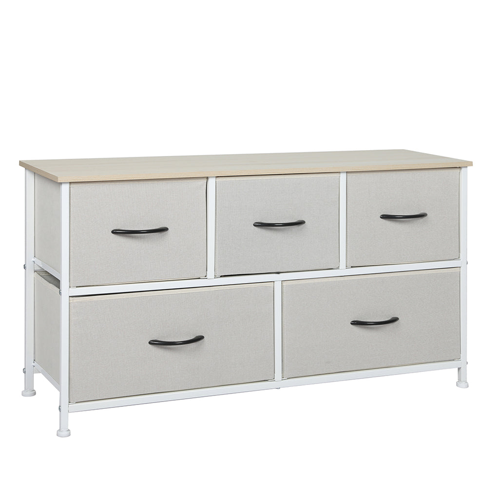Levede Storage Cabinet Tower Chest Beige-1954802982222696448