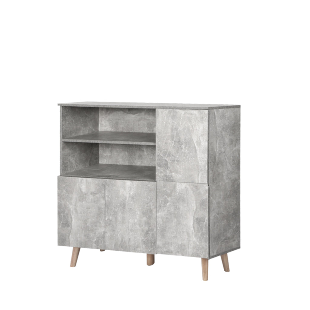 Levede Buffet Sideboard Storage Cabinet Grey-1954802985011908608