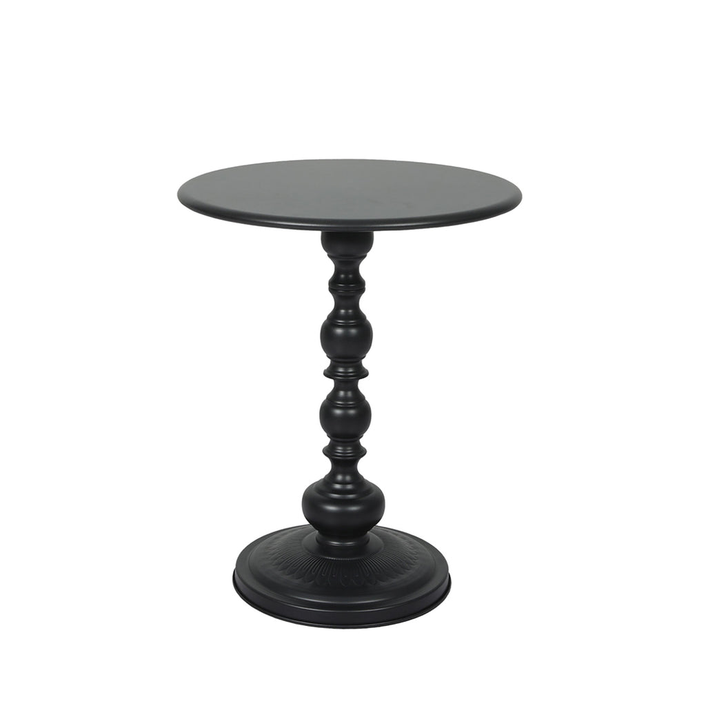 Levede Side Table Vintage End Round Black-1954802989973770240
